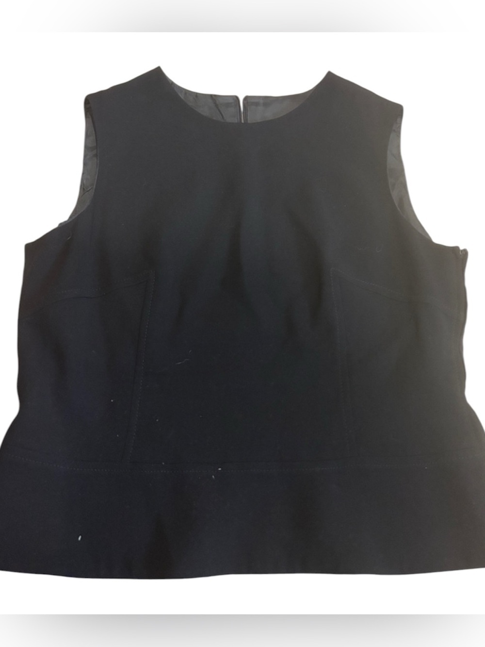 ESCADA shell top with a peplum hem black